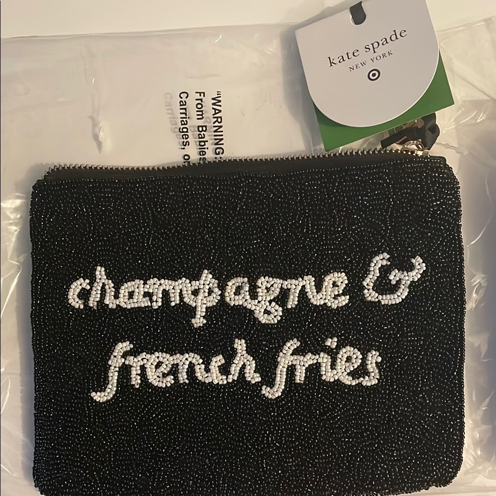 Kate Spade Black Beaded Clutch